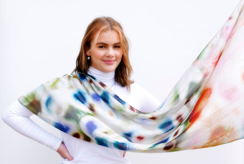 Silk Chiffon Scarf Gumnuts