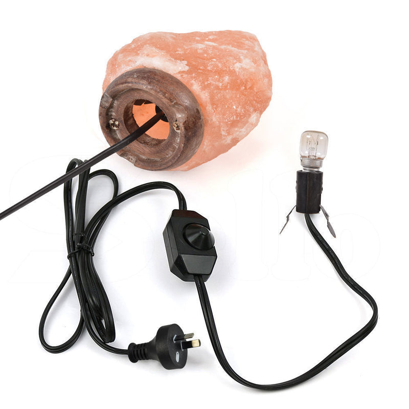 5-7 kg Himalayan Salt Lamp Rock Crystal Natural Light Dimmer Switch Cord Globes