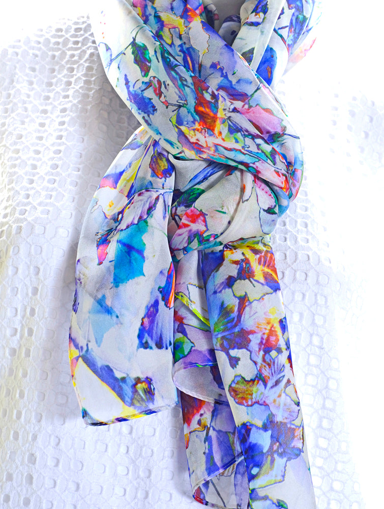 Silk Chiffon Scarf Cloudehill Seasons