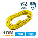 A-LINE EXTENSION LEAD YELLOW HEAVY DUTY 10A/240V 10M SAA