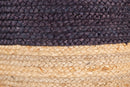 Ava Dual Color Jute Pouf NAT/ Blue