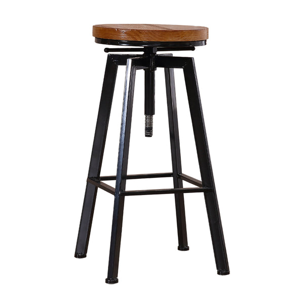 Levede Industrial Bar Stools Kitchen Stool Wooden Barstools Swivel Chair Vintage