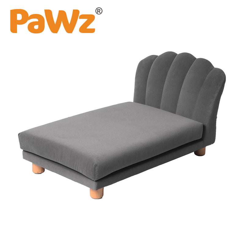 PaWz Luxury Pet Sofa Chaise Lounge Sofa Bed Cat Dog Beds Couch Sleeper Soft Grey