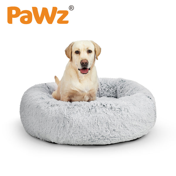 PaWz Pet Bed Cat Dog Donut Nest Calming Mat Soft Plush Kennel