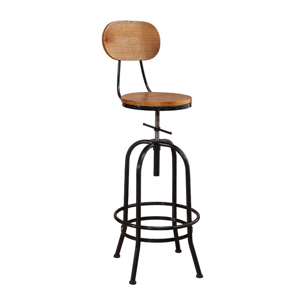 Levede Industrial Bar Stools Kitchen Stool Wooden Barstools Swivel Vintage Chair