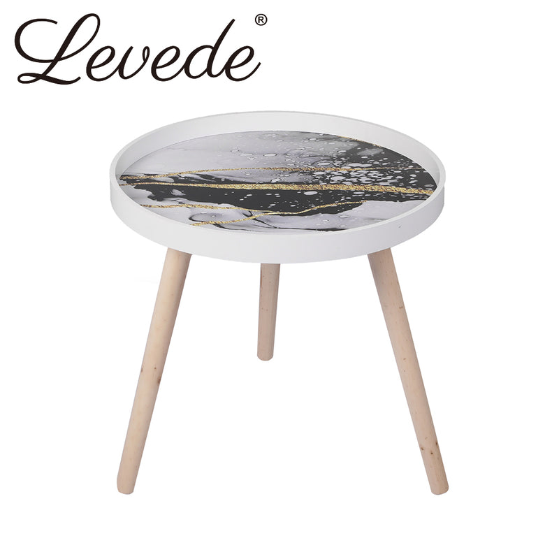 Levede Side End Table Sofa Coffee Table Storage Bedside Table Plant Stand Wooden