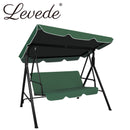 Levede Swing Chair Hammock Outdoor Furniture Garden Canopy Cushion Bench Green