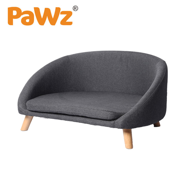 PaWz Luxury Pet Sofa Chaise Lounge Sofa Bed Cat Dog Beds Couch Sleeper Soft Grey