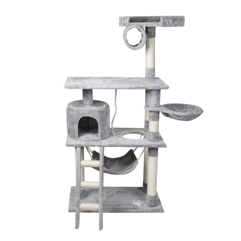 Cat Tree Beastie Scratching Post Pet Scratcher Condo Tower 140cm Grey