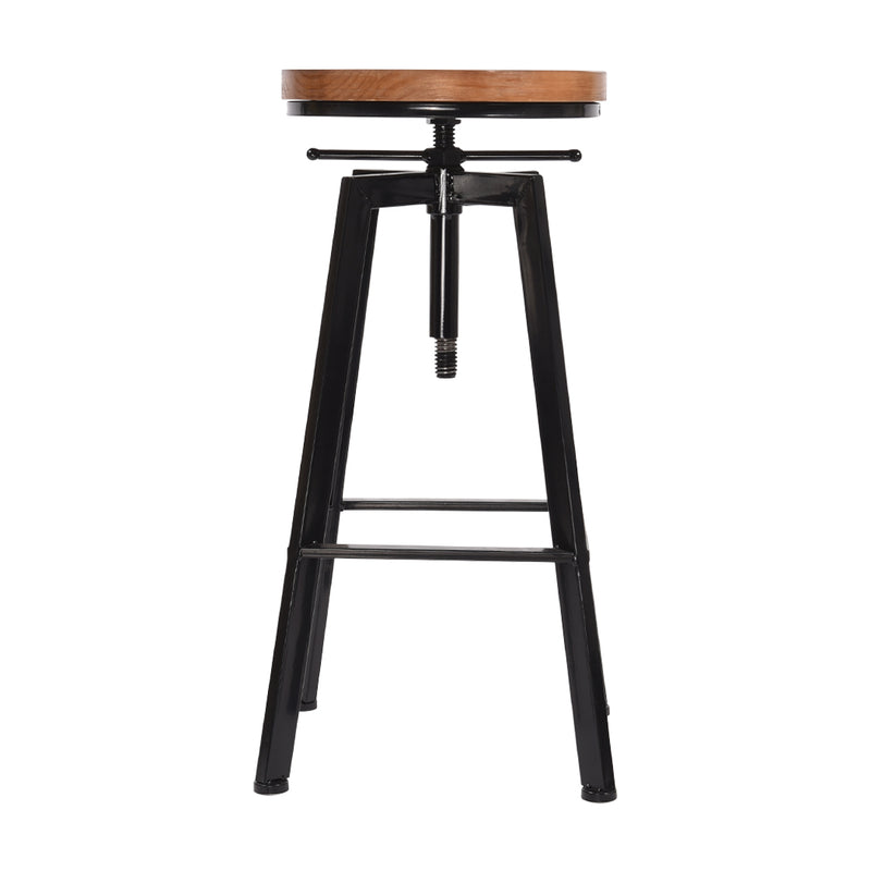 4x Levede Industrial Bar Stools Kitchen Stool Wooden Barstools Swivel Vintage