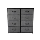 Levede Storage Cabinet Tower Chest of Drawers Dresser Tallboy 8 Drawer Dark Grey