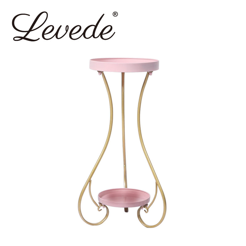 Levede Plant Stand 2 Tiers Outdoor Indoor Metal Flower Pots Rack Garden Shelf