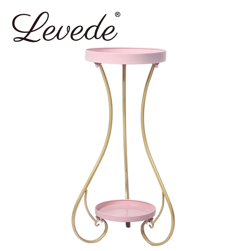 Levede Plant Stand 2 Tiers Outdoor Indoor Metal Flower Pots Rack Garden Shelf