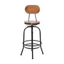 Levede Industrial Bar Stools Kitchen Stool Wooden Barstools Swivel Vintage Chair