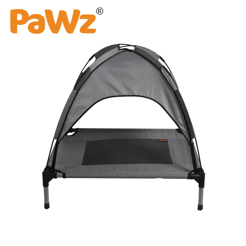 PaWz Pet Trampoline Bed Dog Cat Elevated Hammock With Canopy Raised Heavy Duty S