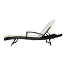 Levede Outdoor Sun Lounger Furniture Wicker Lounge Garden Patio Bed Cushion Pool