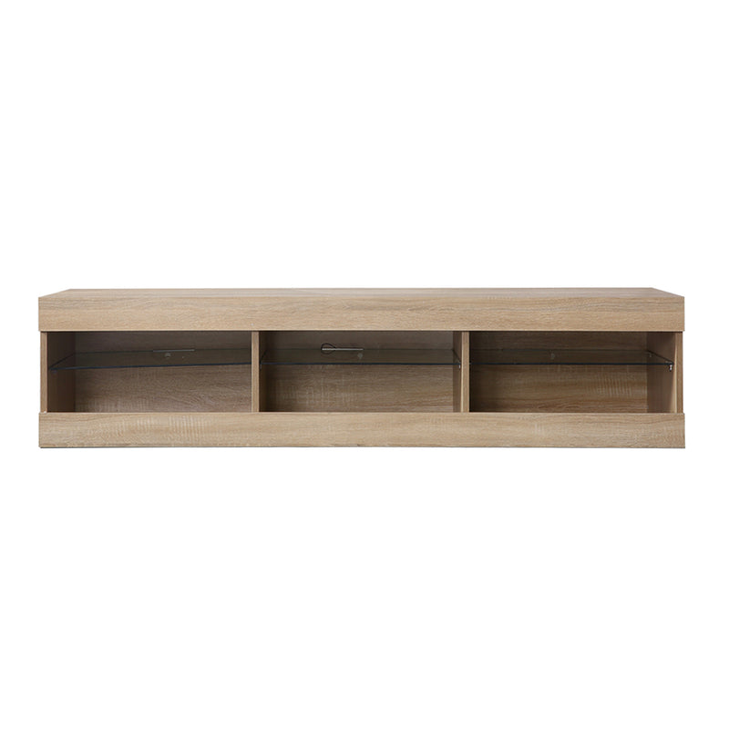 Levede TV Cabinet LED Entertainment Unit Storage Stand Cabinets Modern Wood Oak