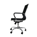 Office Chair Home Work Study Gaming Chairs PU Mat Seat Mid-Back Computer Black