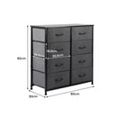 Levede Storage Cabinet Tower Chest of Drawers Dresser Tallboy 8 Drawer Dark Grey