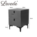 Levede Bedside Tables Side Table Bedroom Nightstand 2 Drawers Storage Cabinet
