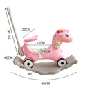 BoPeep Kids 4-in-1 Rocking Horse Toddler Baby Horses Ride On Toy Rocker Pink
