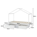Levede Bed Frame Wooden Single Timber House Frame Mattress Base Storage Drawers