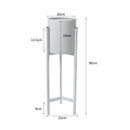 Plant Stand Garden Planter Metal Flower Pot Rack Corner Shelving Indoor Outdoor Large White