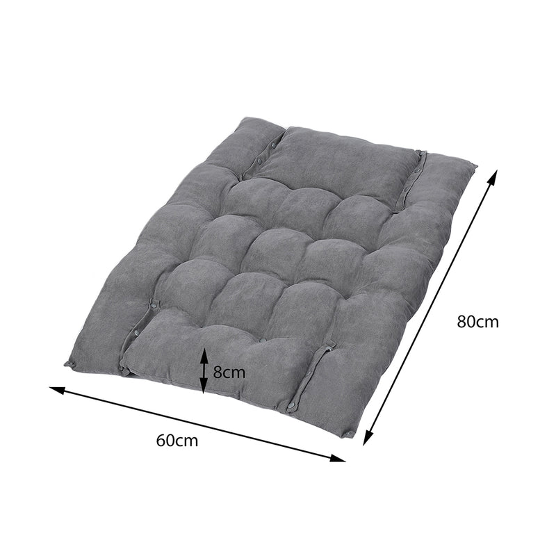 PaWz Pet Bed 2 Way Use Dog Cat Soft Warm Calming Mat Sleeping Kennel Sofa Grey M