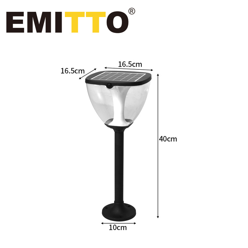 EMITTO Solar Powered LED Ground Garden Lights Path Yard Park Lawn Outdoor 40cm