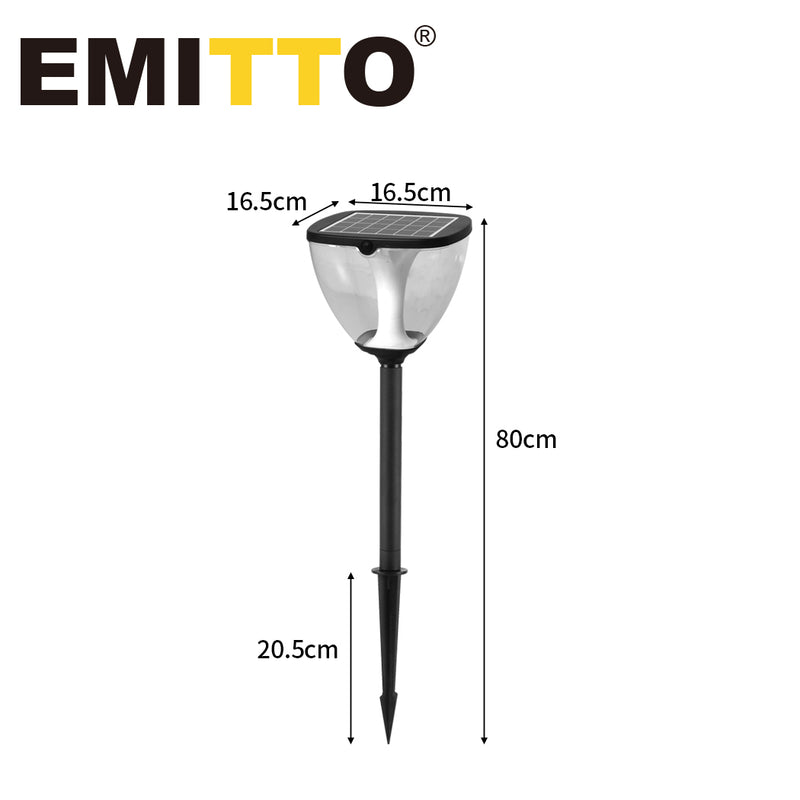 EMITTO Solar Powered LED Garden Light Pathway Landscape Lawn Lamp Patio 80cm