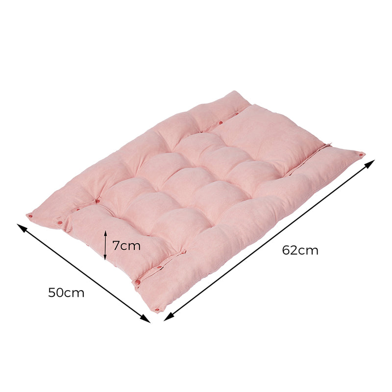 PaWz Pet Bed 2 Way Use Dog Cat Soft Warm Calming Mat Sleeping Kennel Sofa Pink S