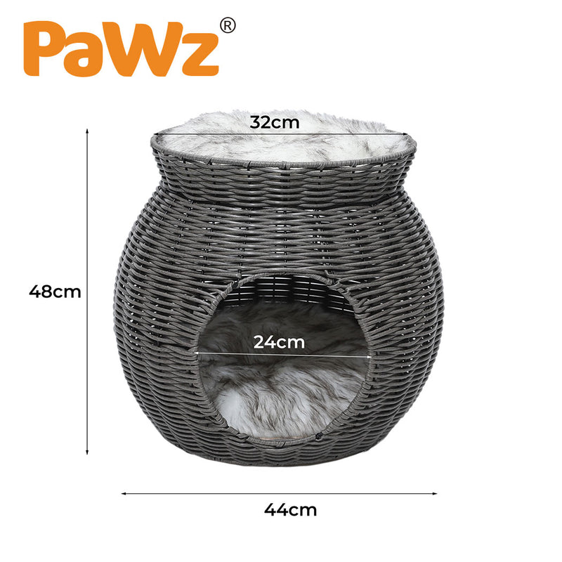 PaWz Pet Cat Bed Puppy House Sleeping Nest Calming Cushion Washable Non-toxic