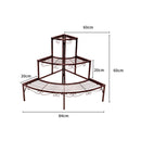 Levede Plant Stand Outdoor Indoor Metal Flower Pots Rack Corner Planter Shelf