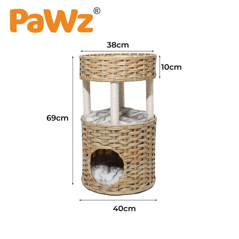 PaWz Pet Cat Bed Puppy House Sleeping Nest Calming Cushion Washable Non-toxic