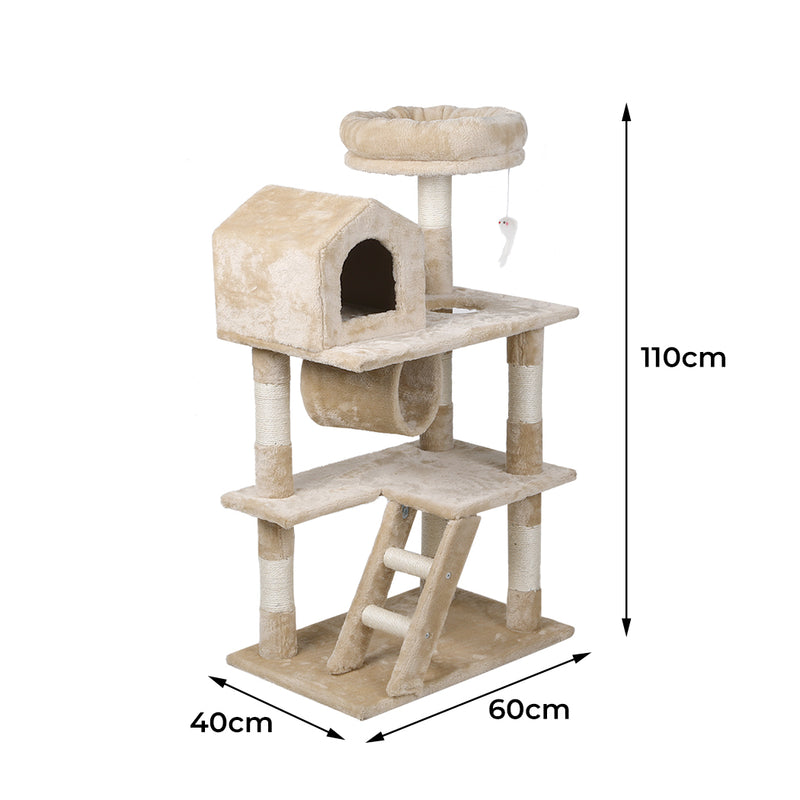 Cat Tree Tower Condo House Post Scratching Furniture Play Pet Activity Kitty Bed