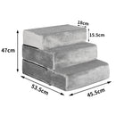 PaWz Pet Stair 3 Step Ramp Portable Adjustable Climbing Ladder Soft Washable M