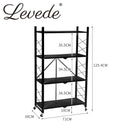 Levede Foldable Storage Shelf Display Rack Bookshelf Bookcase Wheel Collapsible