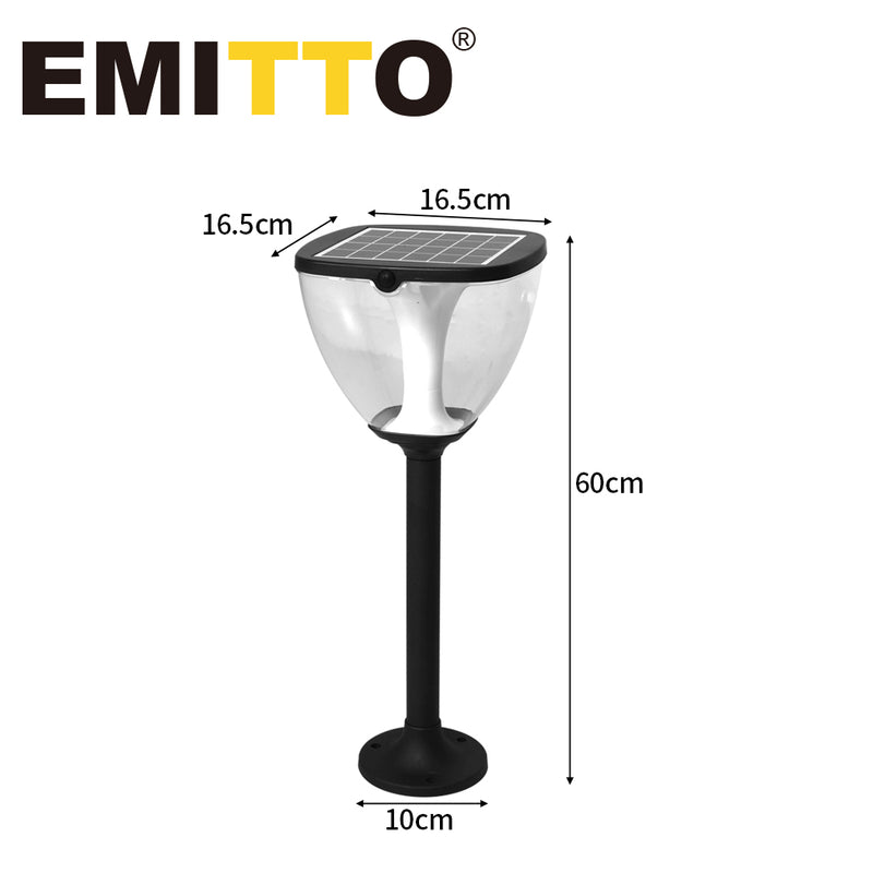 EMITTO Solar Powered LED Ground Garden Lights Path Yard Park Lawn Outdoor 60cm