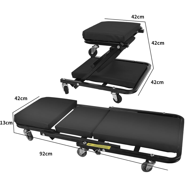 Folding Creeper Mechanic Stool Seat  Garage Repair Trolley Laying  Workshop