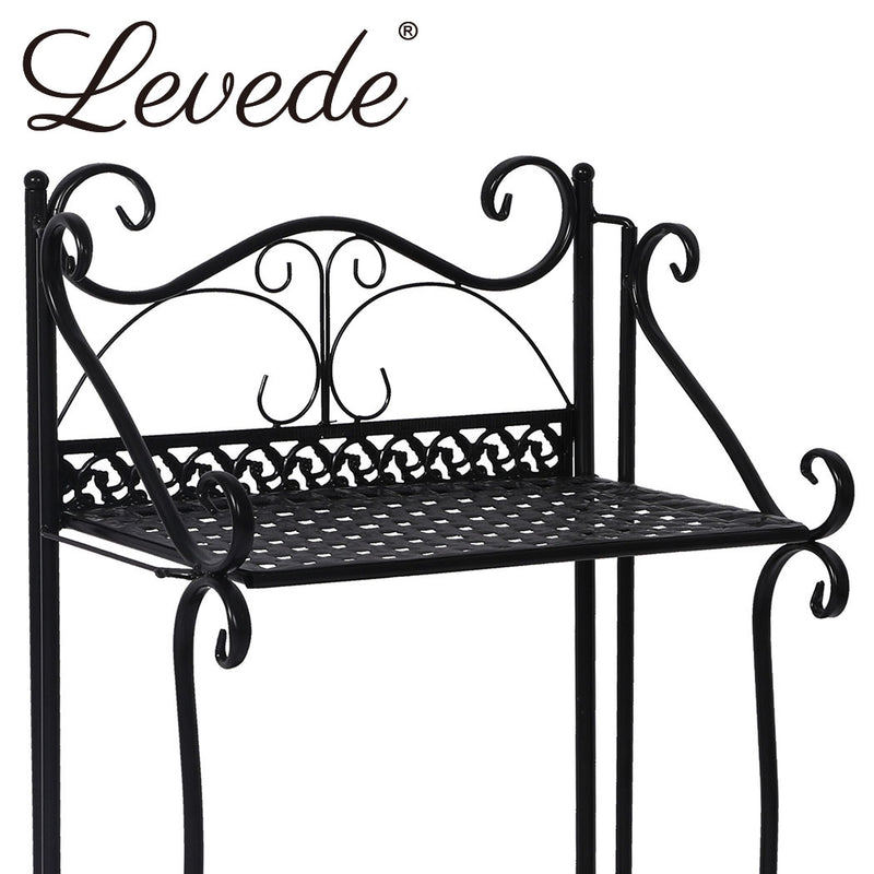 Levede Plant Stand 3 Tiers Outdoor Indoor Metal Flower Pots Rack Garden Shelf