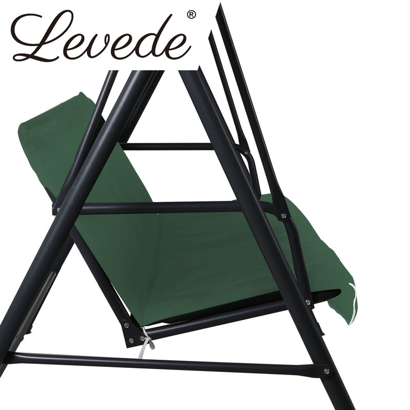 Levede Swing Chair Hammock Outdoor Furniture Garden Canopy Cushion Bench Green