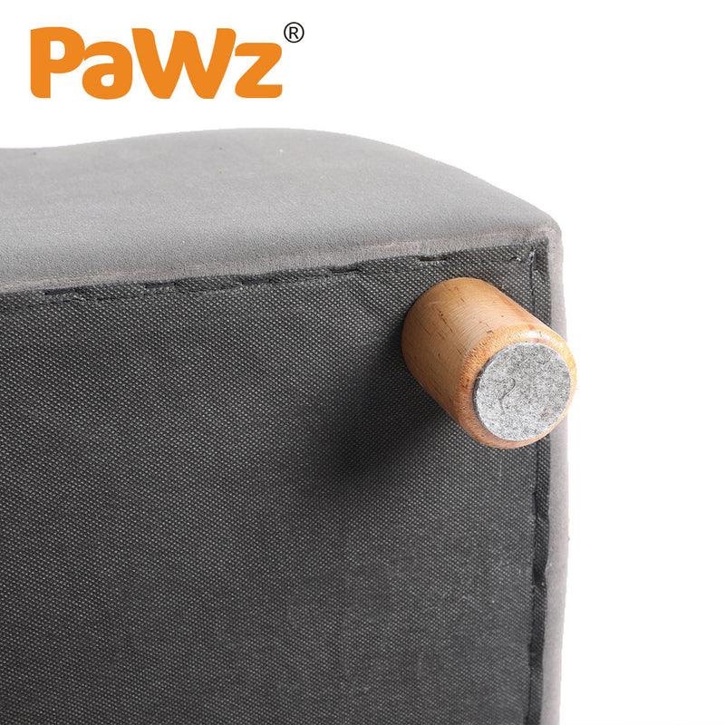 PaWz Luxury Pet Sofa Chaise Lounge Sofa Bed Cat Dog Beds Couch Sleeper Soft Grey