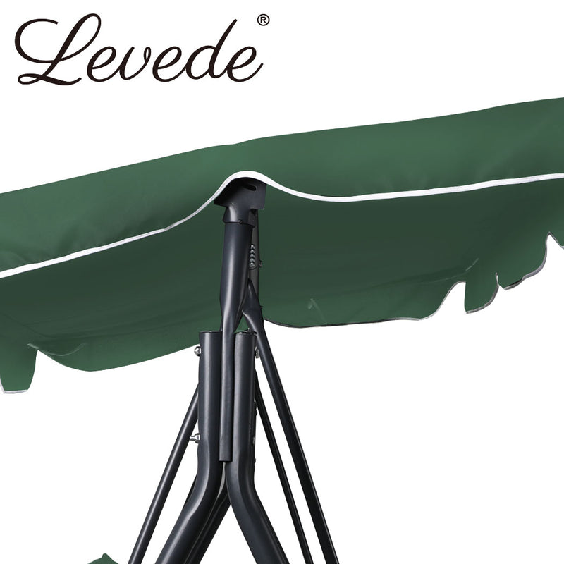 Levede Swing Chair Hammock Outdoor Furniture Garden Canopy Cushion Bench Green