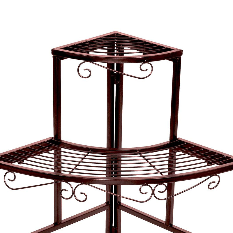 Levede Plant Stand Outdoor Indoor Metal Flower Pots Rack Corner Planter Shelf