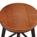 Levede 3pc Industrial Pub Table Bar Stools Wood Chair Set Home Kitchen Furniture