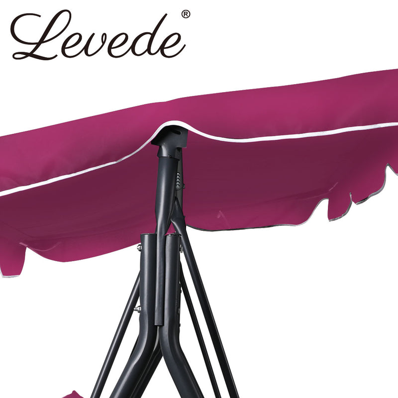 Levede Swing Chair Hammock Outdoor Furniture Garden Canopy Cushion Bench Red