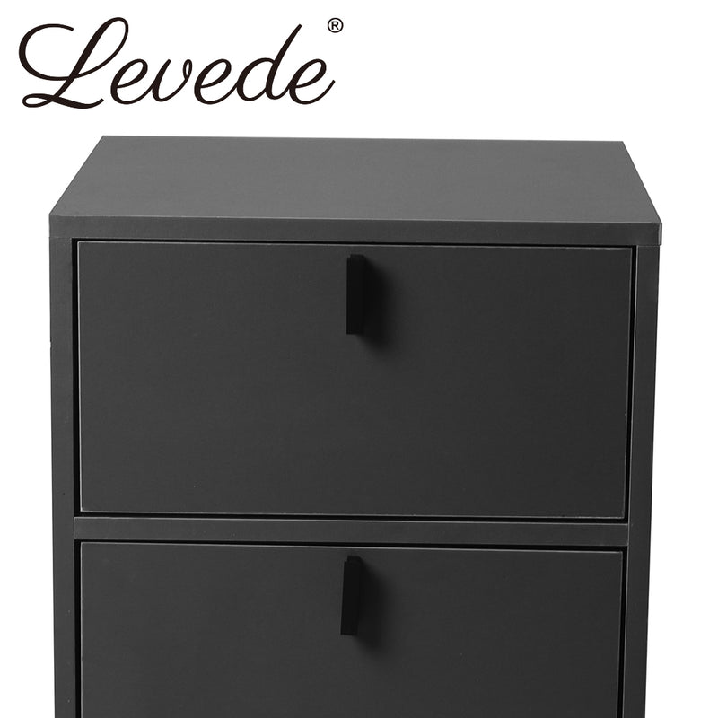 Levede Bedside Tables Side Table Bedroom Nightstand 2 Drawers Storage Cabinet