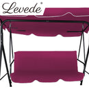 Levede Swing Chair Hammock Outdoor Furniture Garden Canopy Cushion Bench Red