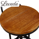 Levede 4x Industrial Bar Stools Kitchen Stool Wooden Barstools Swivel Vintage