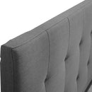 Levede Bed Frame King Fabric With Drawers Storage Wooden Mattress Grey